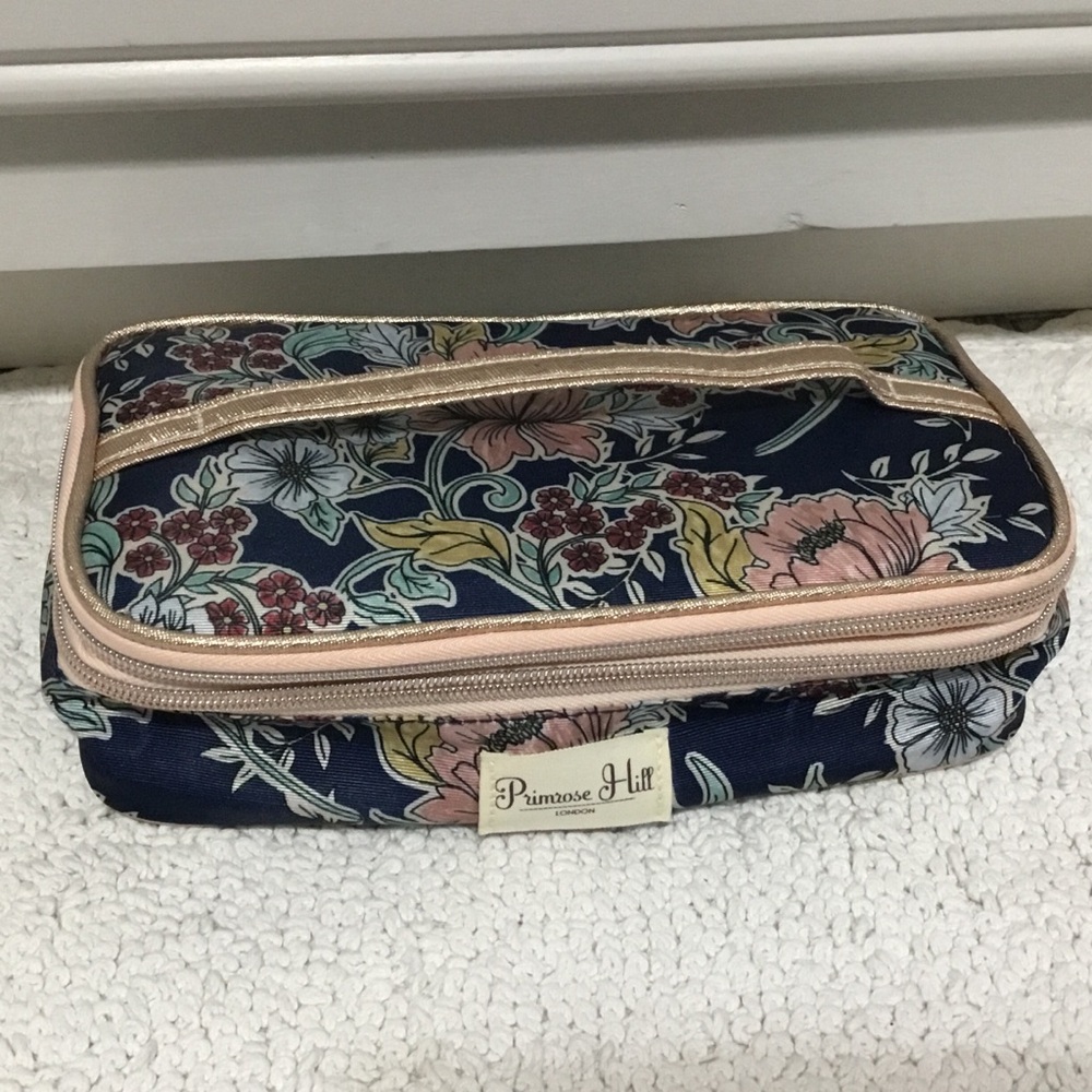 Primrose Hill London Double Zip Floral Train Case